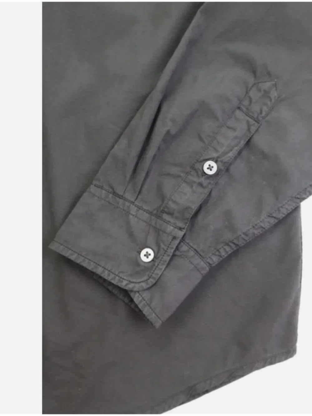 True Religion Solid Single Pocket Slim Long Sleeve Men's Shirt 3XL Cotton Black